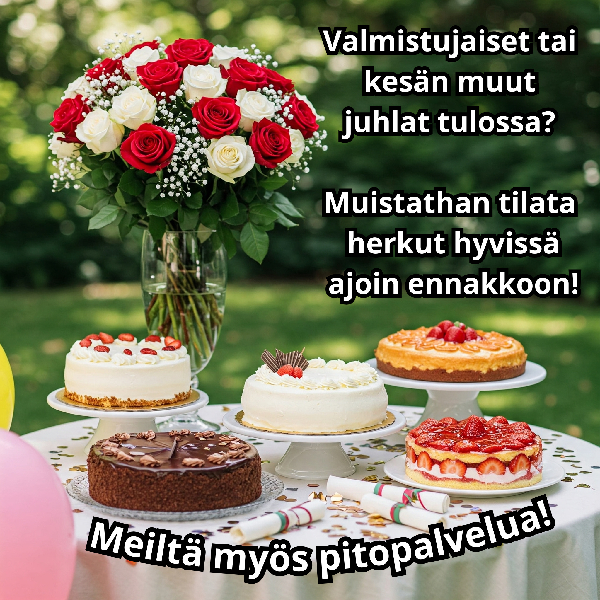 Valmistujaiset tai kesän muut juhlat tulossa