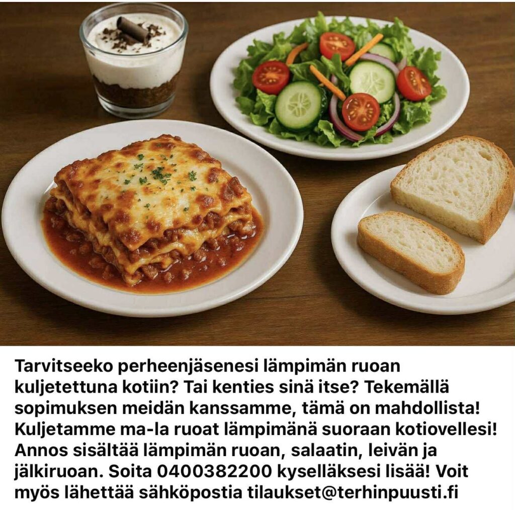 Lounassopimus kotiinkuljetus Terhin Puusti Hyvinkää
