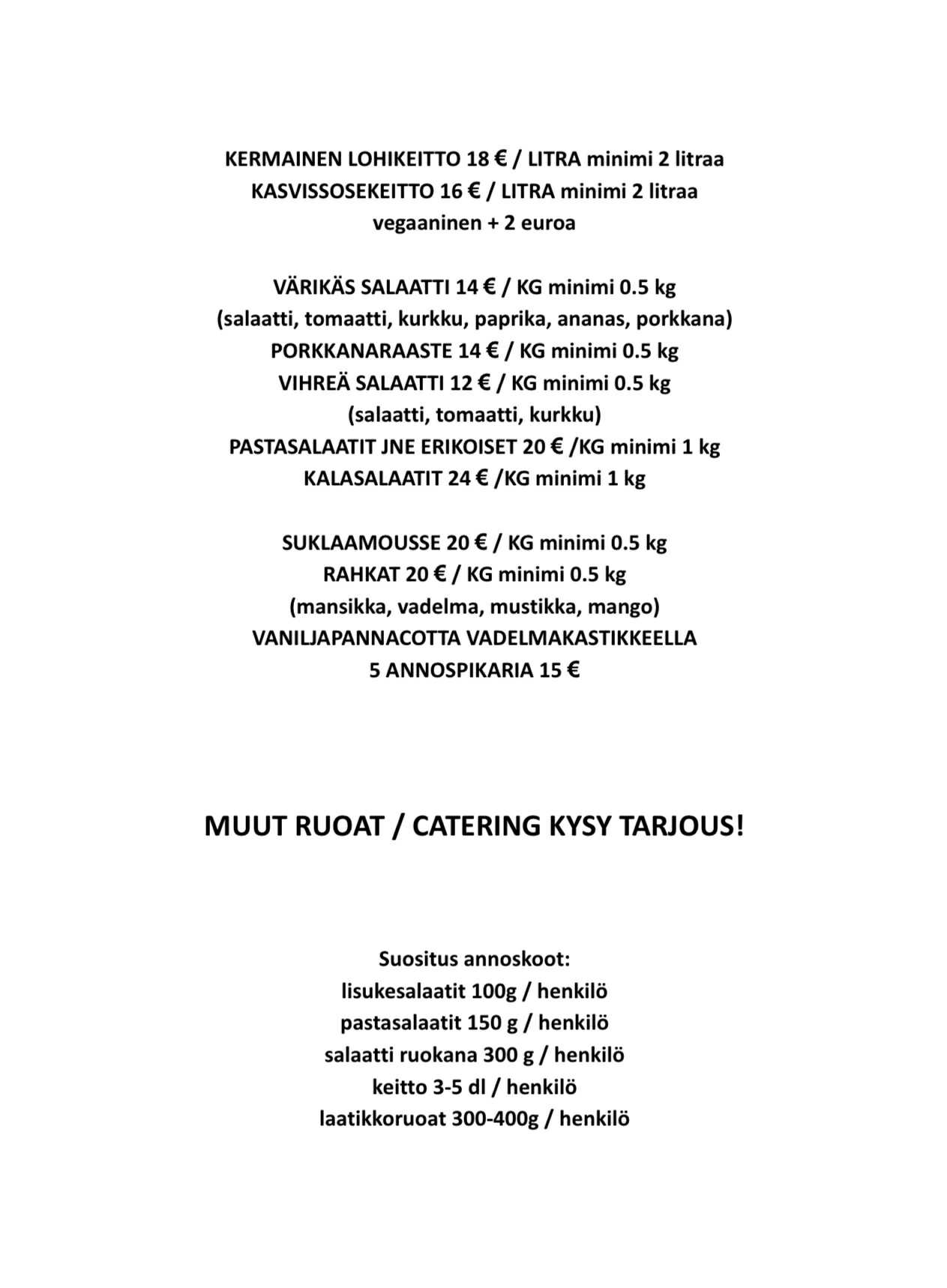 Terhin Puusti kiloruokalista