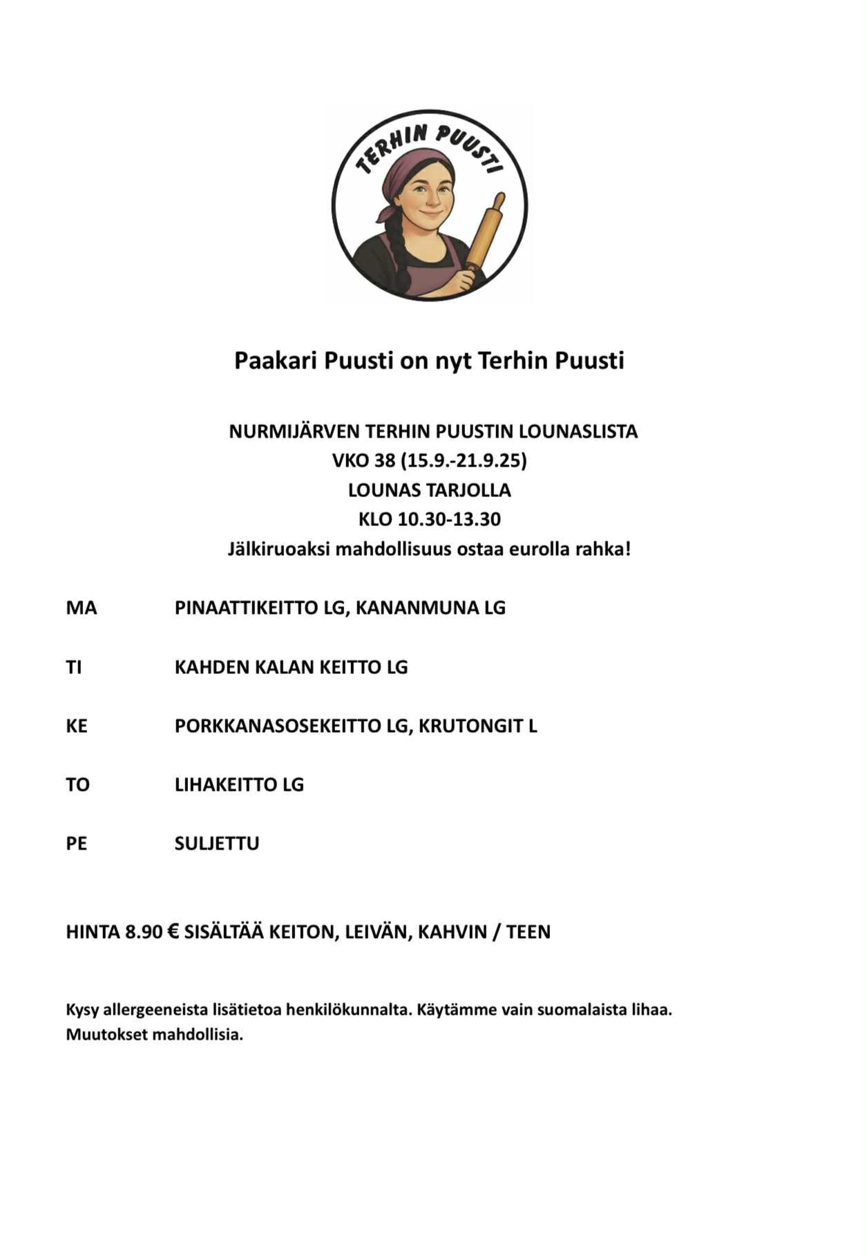 Lounaslista vko 38 2025 Nurmijärvi