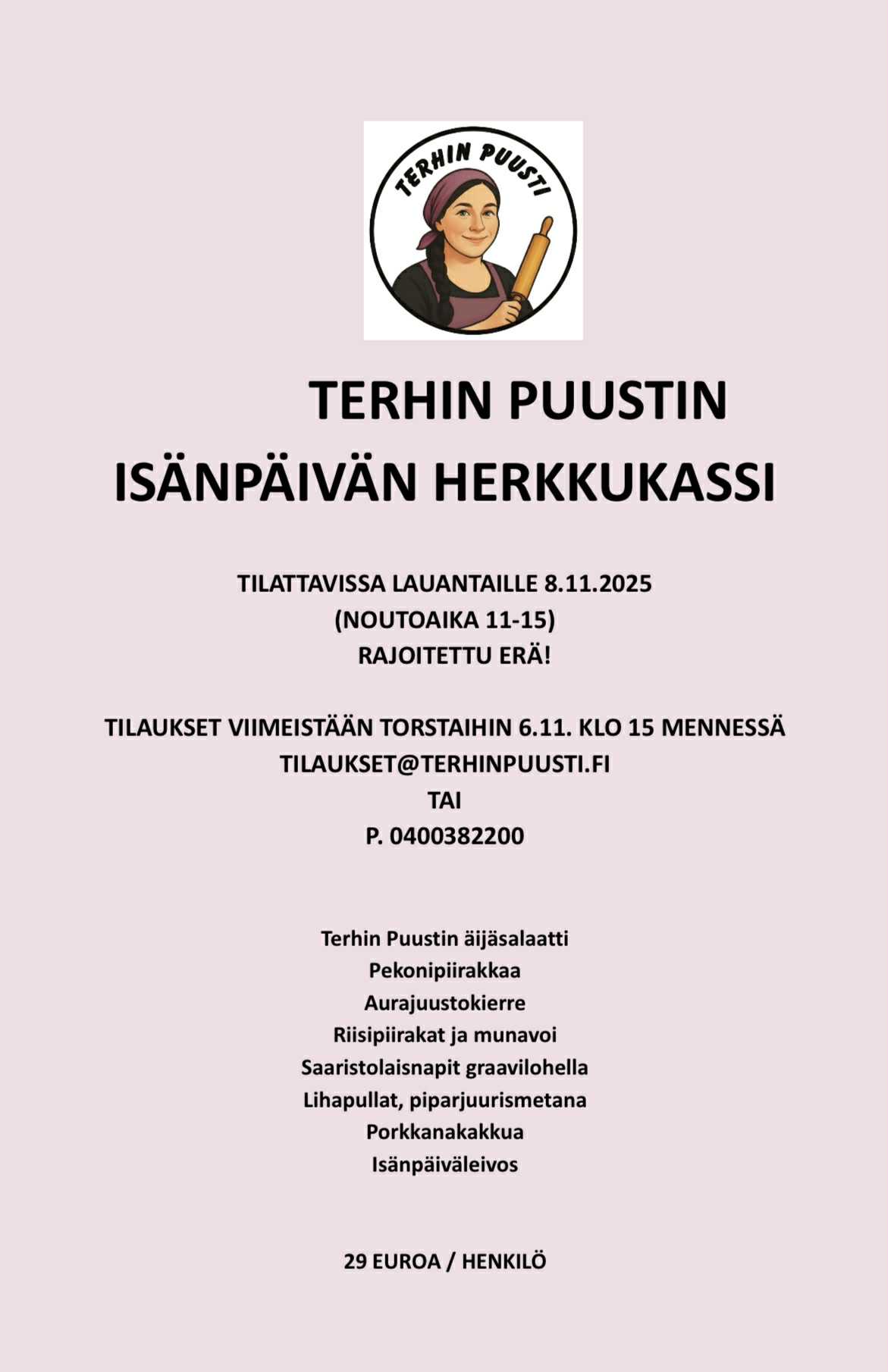Terhin Puustin isänpäivän herkkukassi