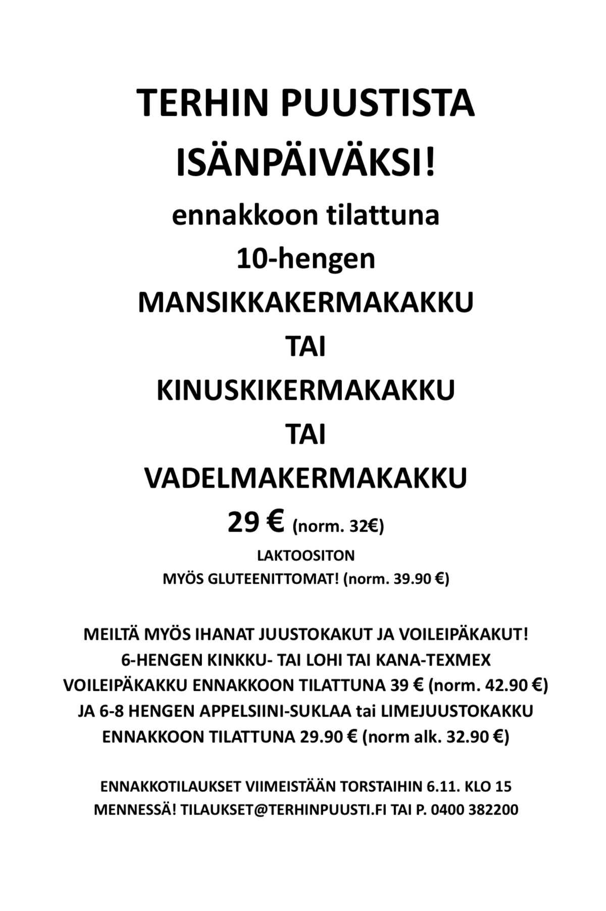 Terhin Puustista Isänpäiväksi 2025