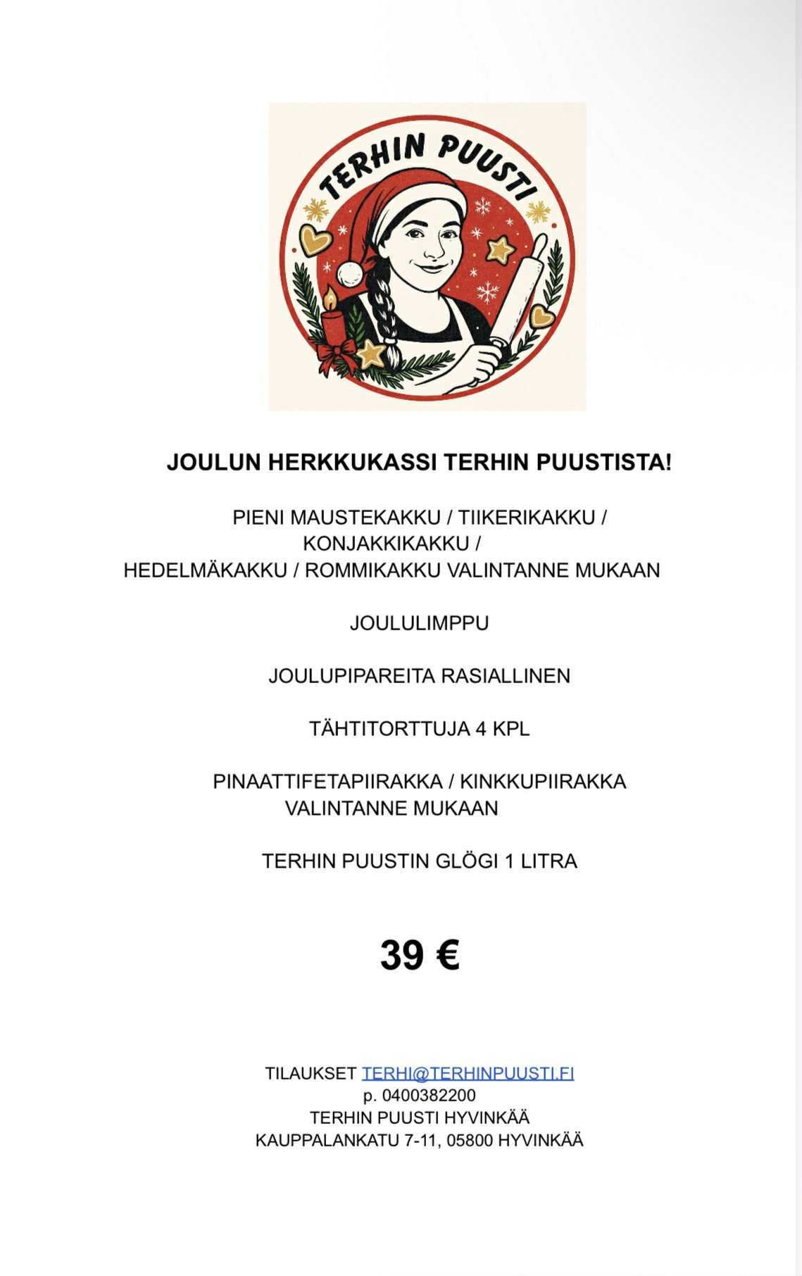 Joulun herkkukassi 2025 Terhin Puustista