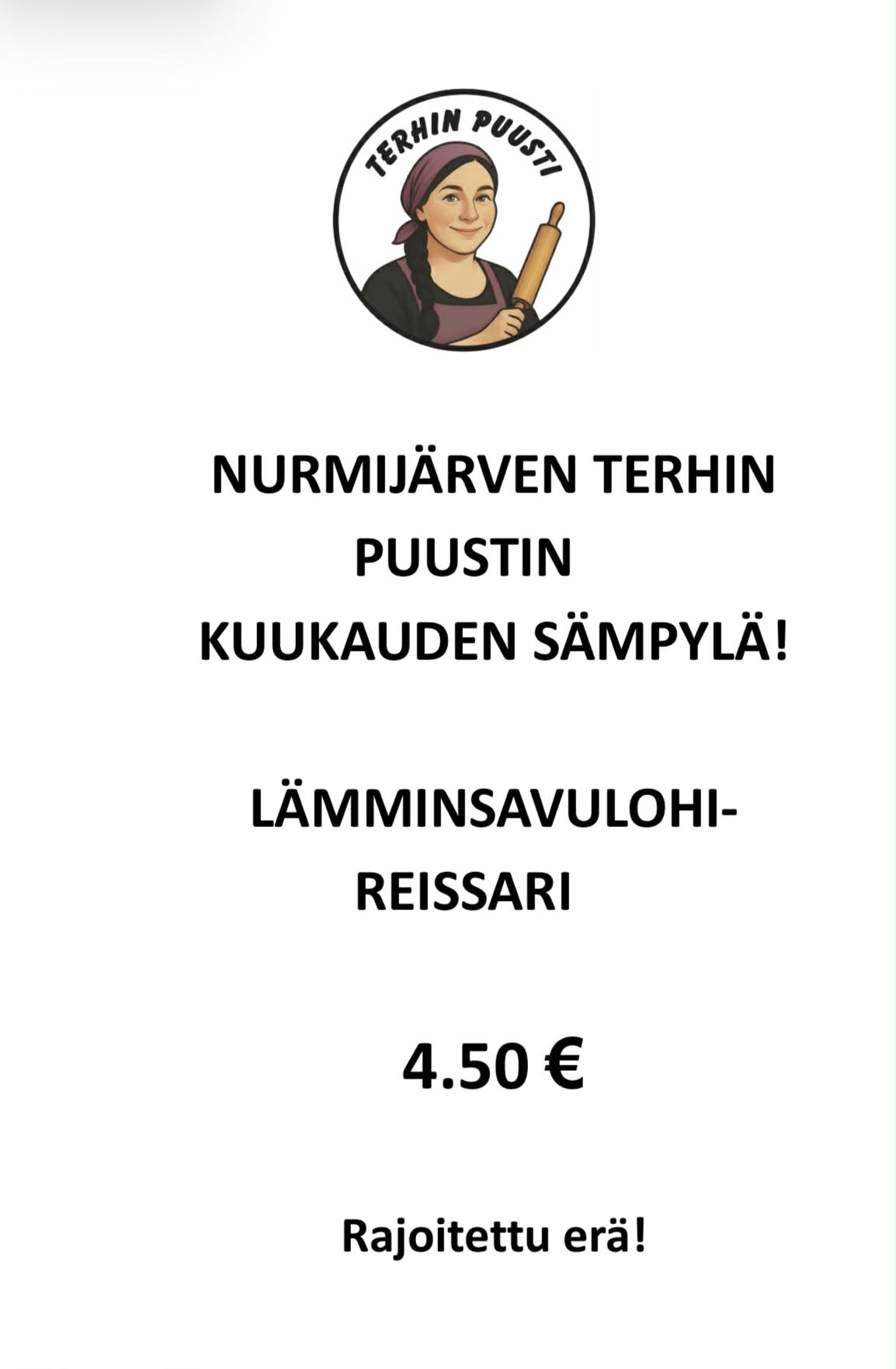 Kuukauden sämpylä joulukuu 2025 Nurmijärven Terhin Puusti