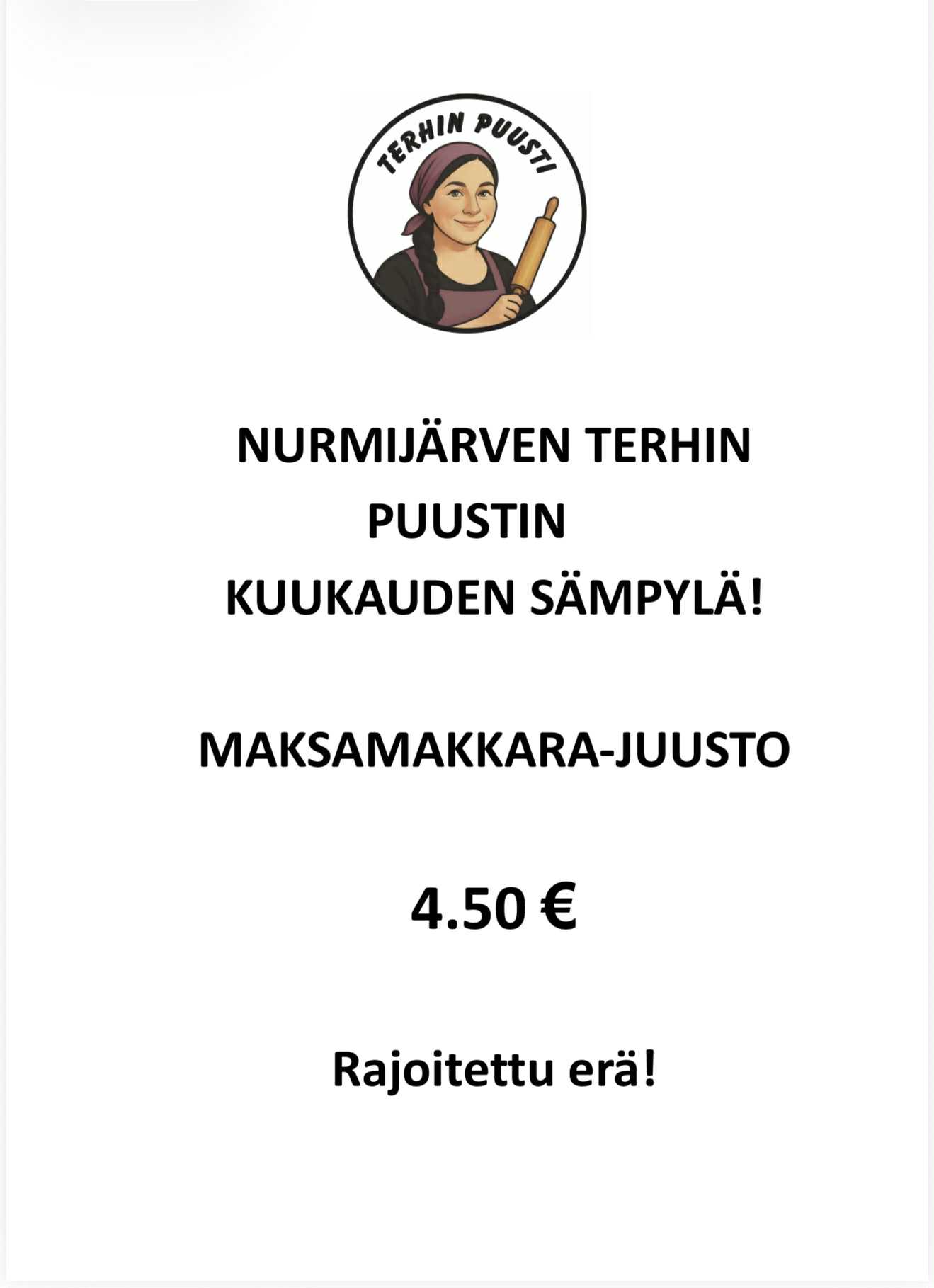 Kuukauden sämpylä marraskuu 2025 Nurmijärven Terhin Puusti