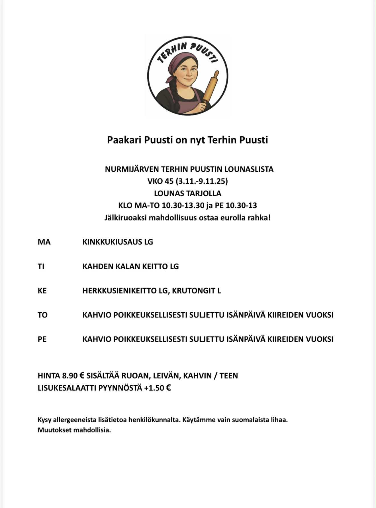 Lounaslista vko 45 2025 Nurmijarvi