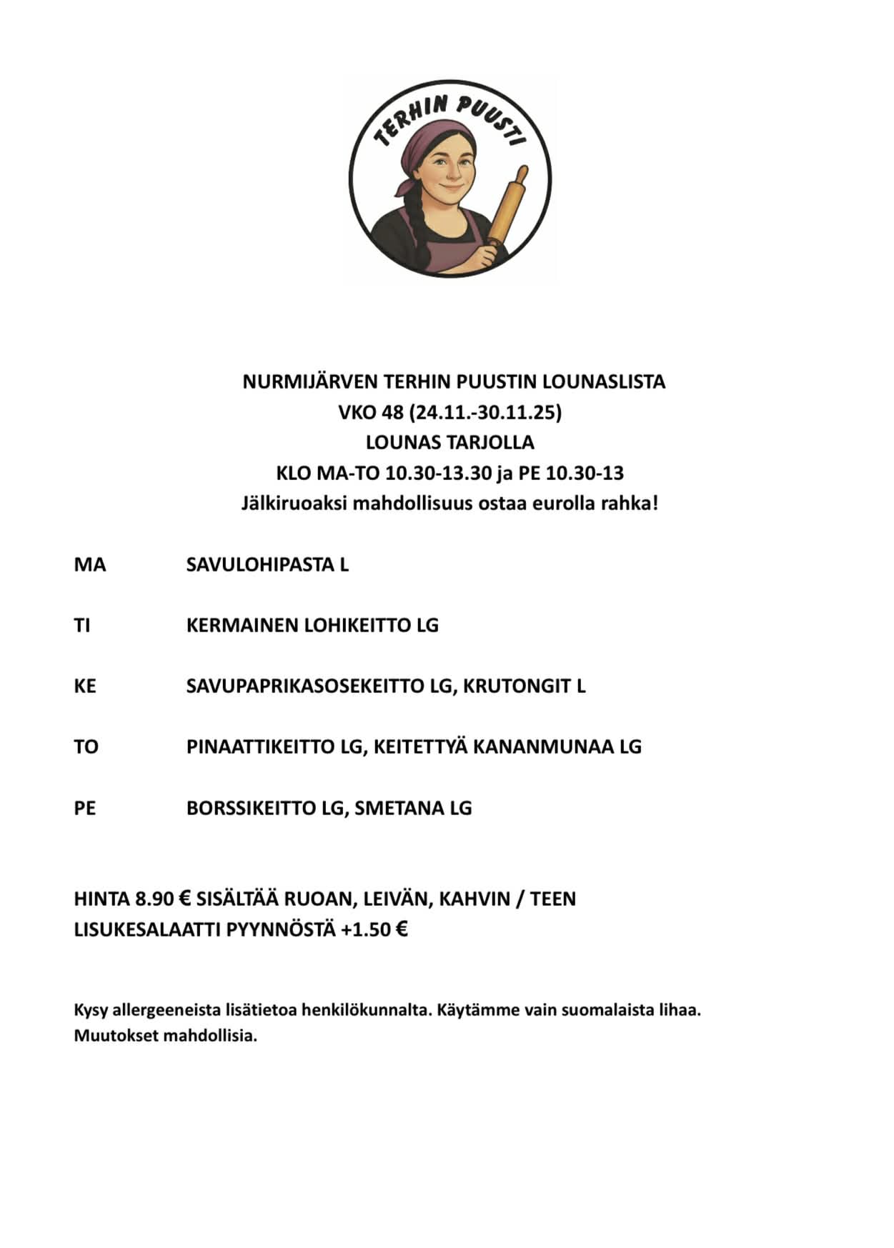 Lounaslista vko 48 2025 Nurmijarvi