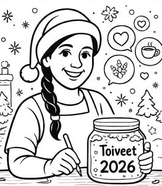 Värityskuvia lapsille uudenvuoden toiveet 2026