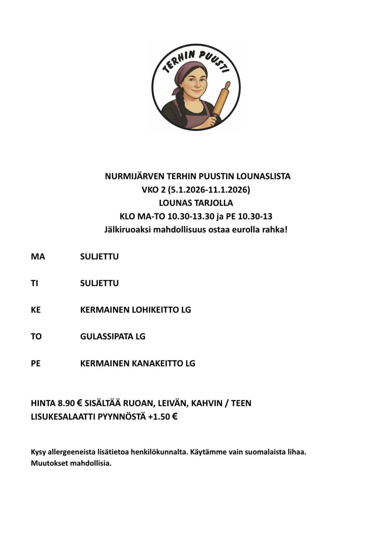 Lounaslista vko 2 2026 Nurmijarvi