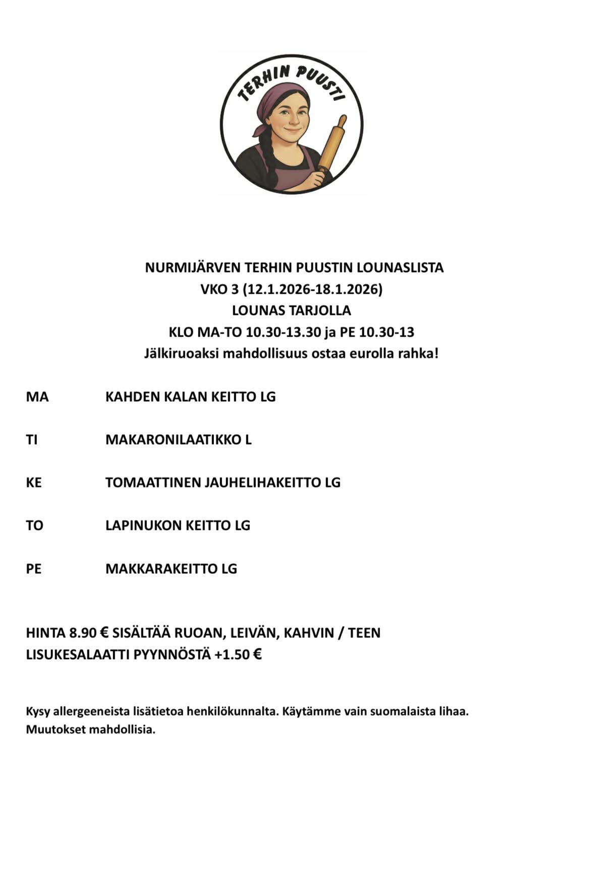 Lounaslista vko 3 2026 Nurmijarvi