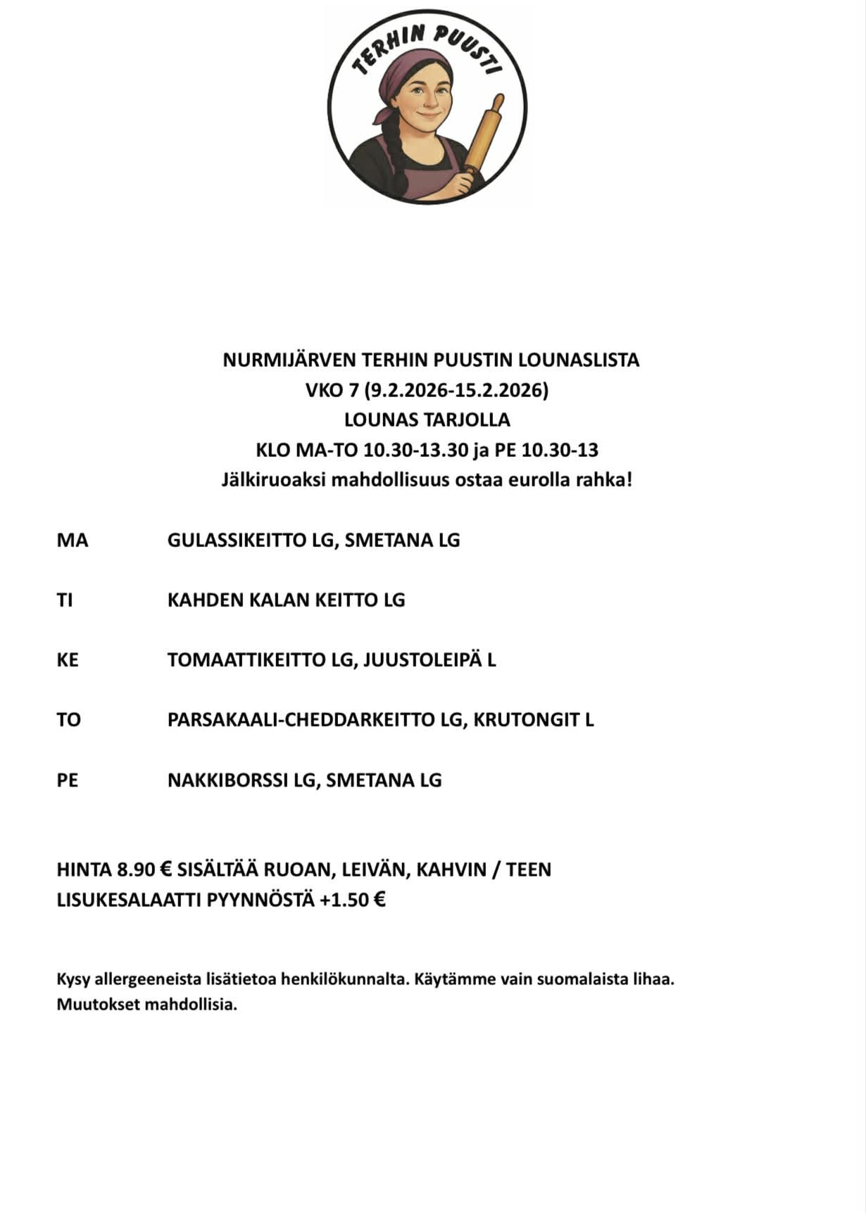 Lounaslista vko 7 2026 Nurmijarvi