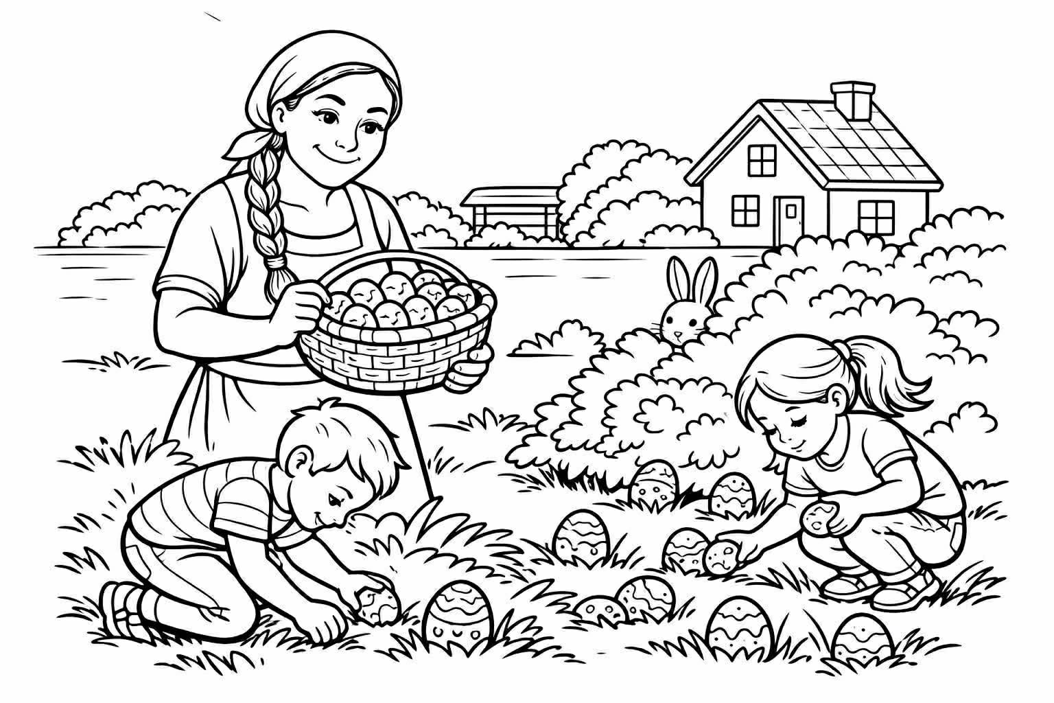 Värityskuvia lapsille pääsiäinen