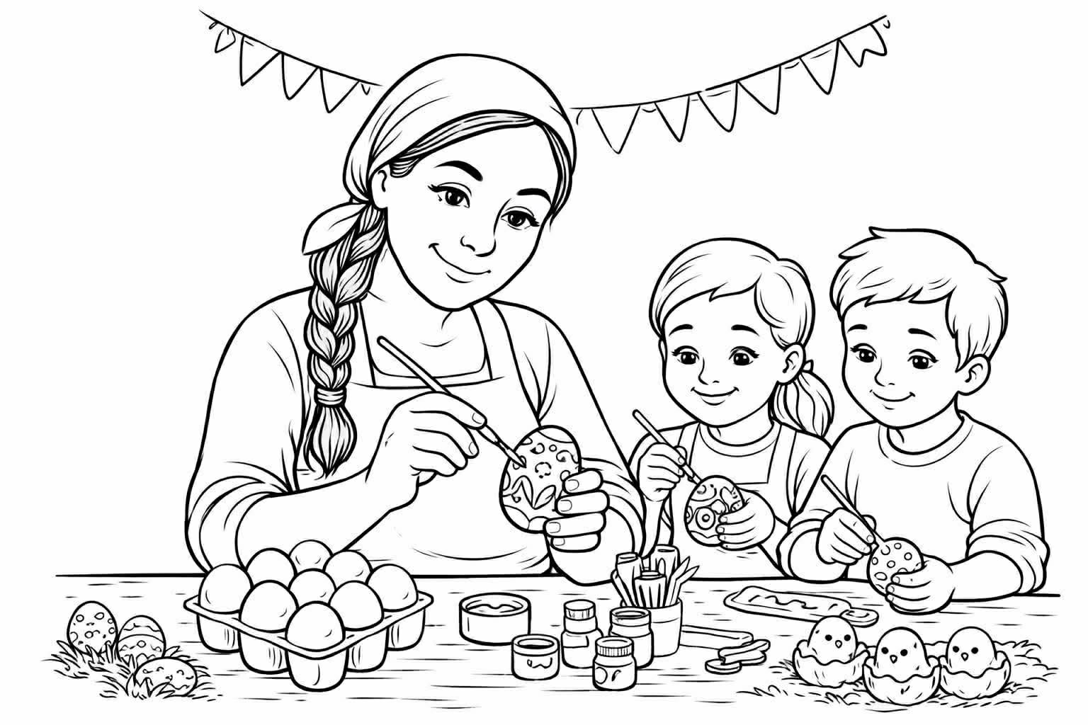 Värityskuvia lapsille pääsiäinen