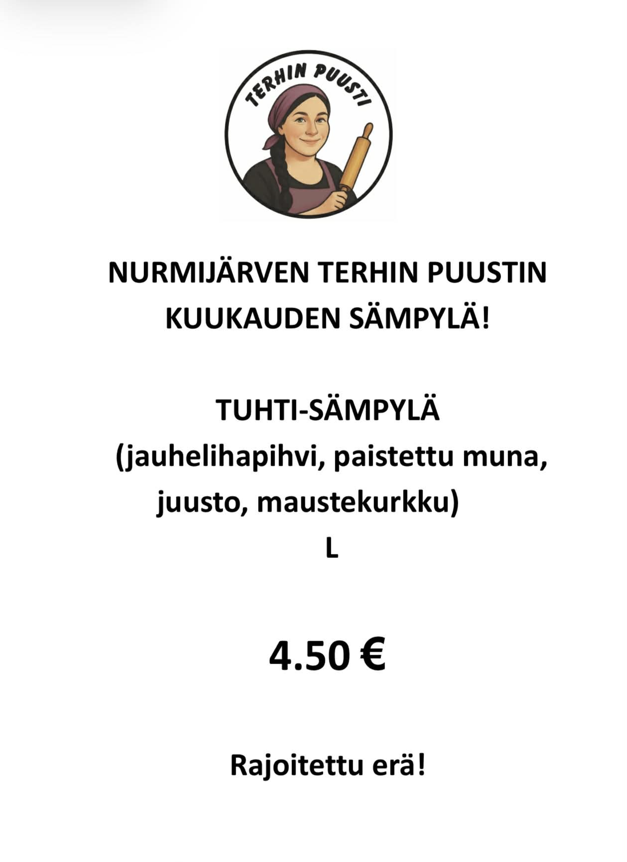 Kuukauden sämpylä huhtikuu 2026 Nurmijärvi