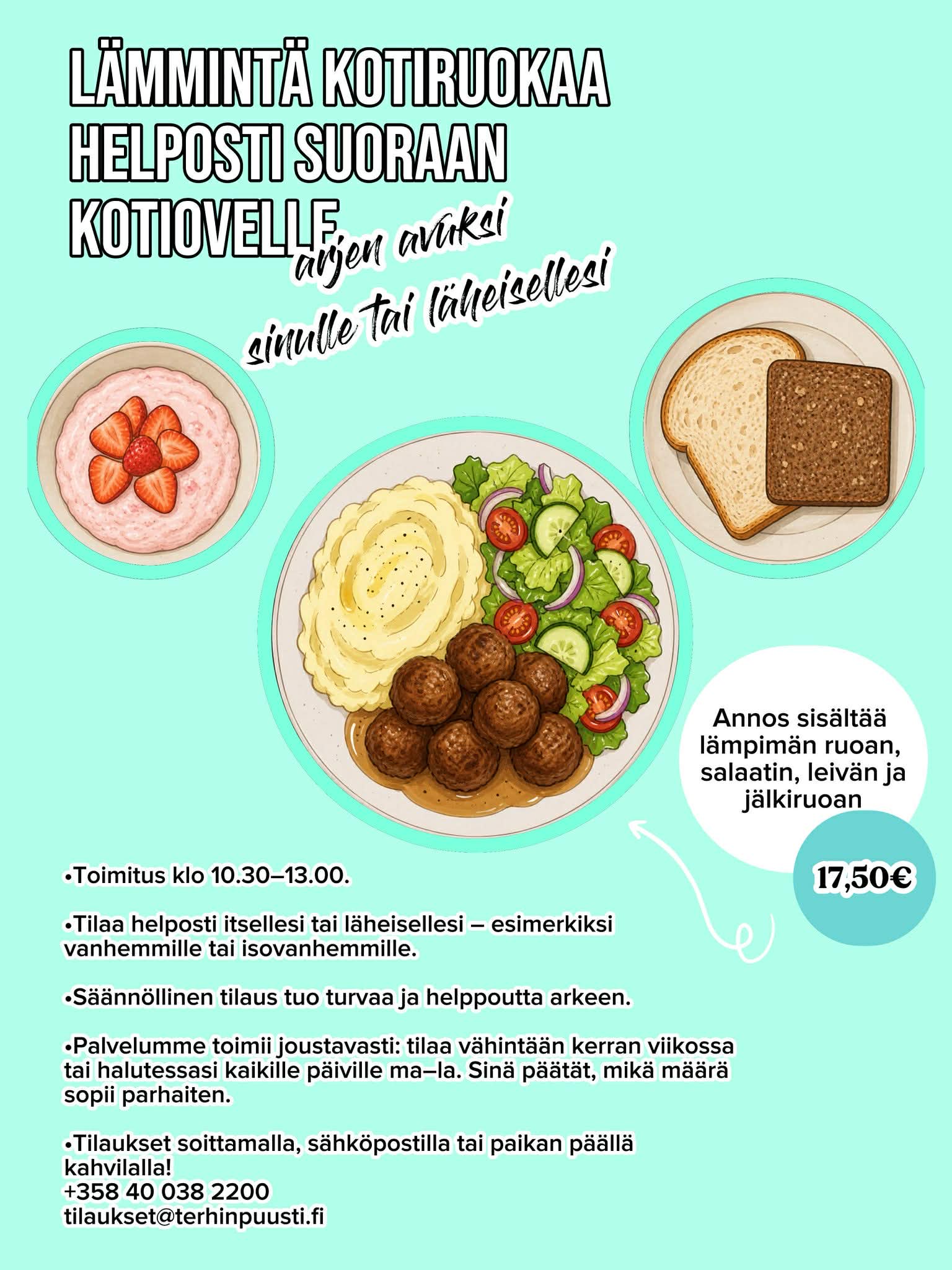 Kotiruokalounas kotiinkuljetettuna Terhin Puustista