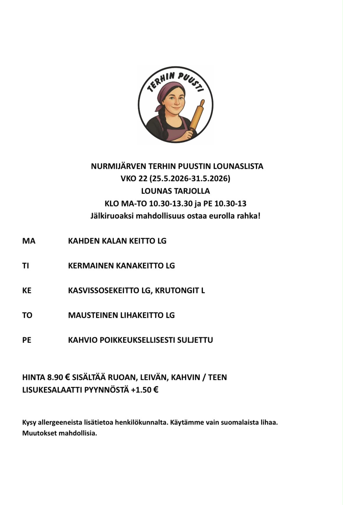 Lounaslista vko 22 2026 Nurmijärvi