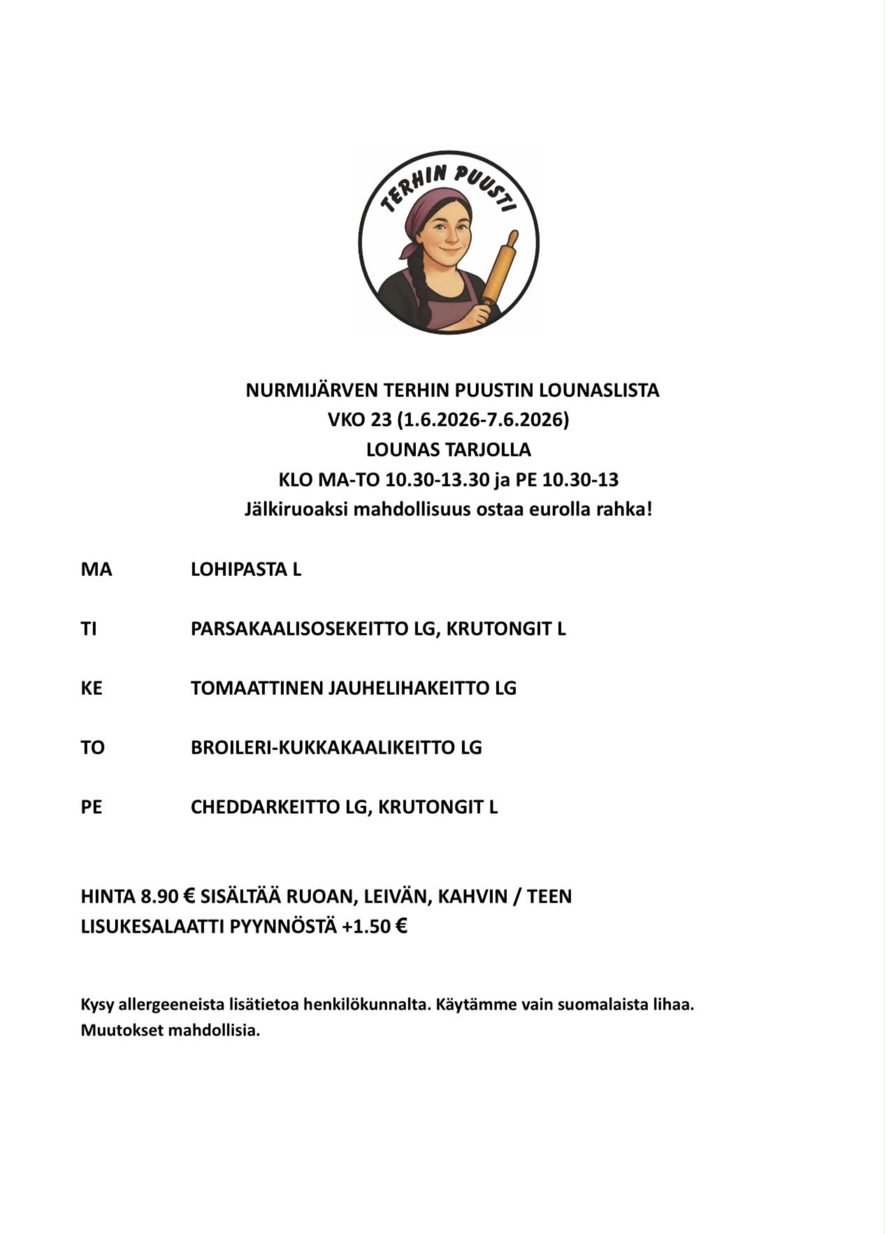 Lounaslista vko 23 2026 Nurmijärvi