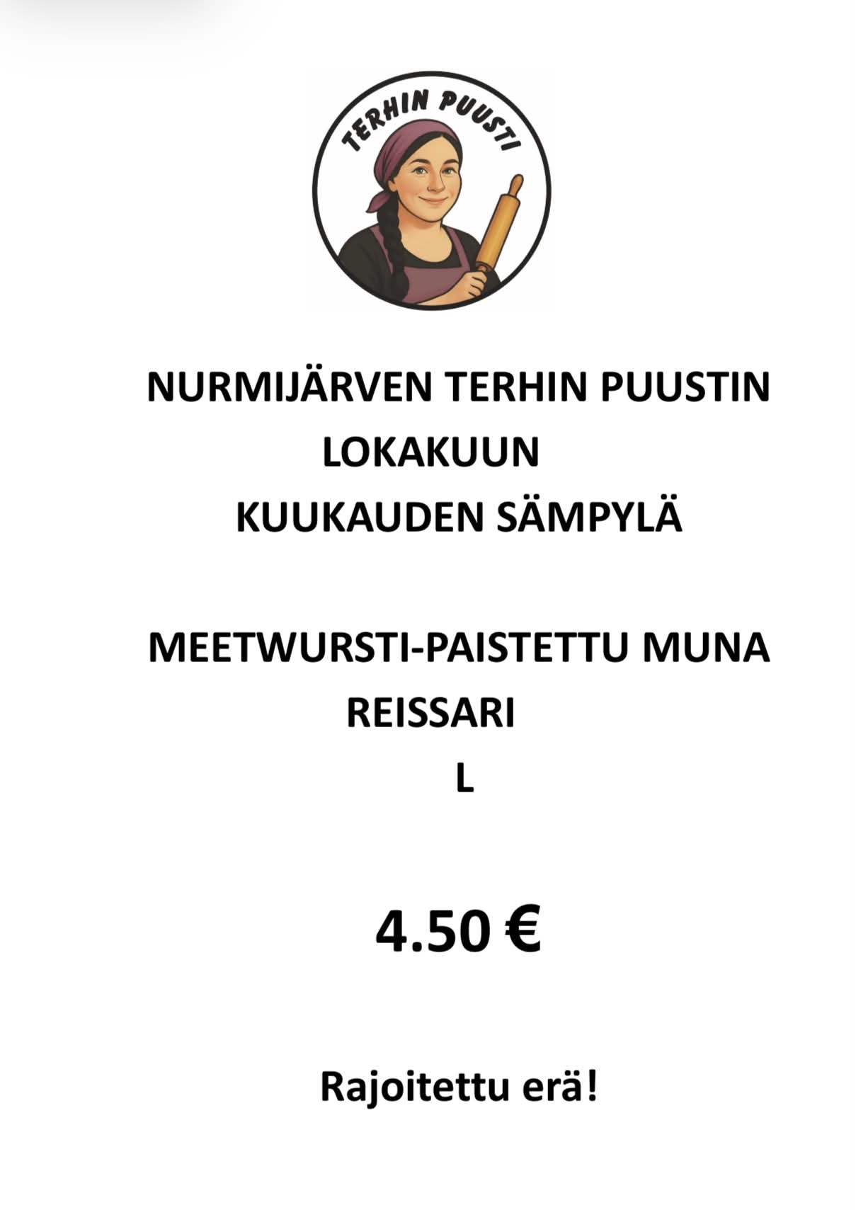 Kuukauden sämpylä lokakuu 2026 Terhin Puusti Nurmijärvi