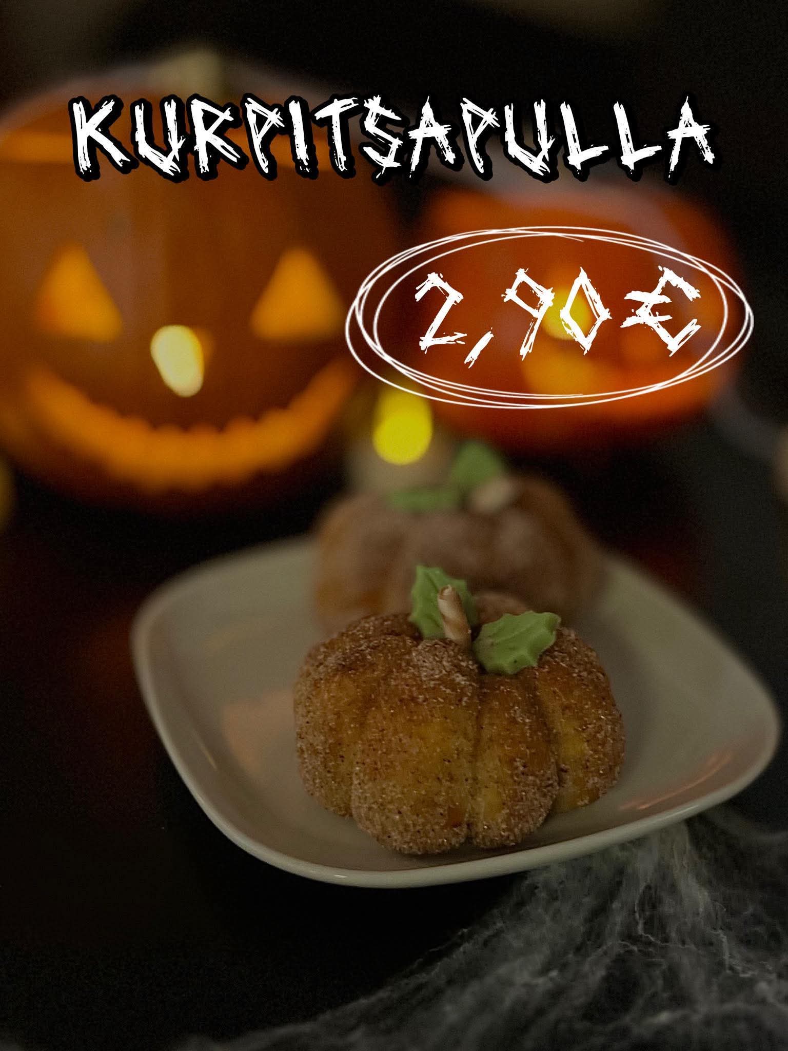 Kurpitsapulla Halloween 2026 Terhin Puusti