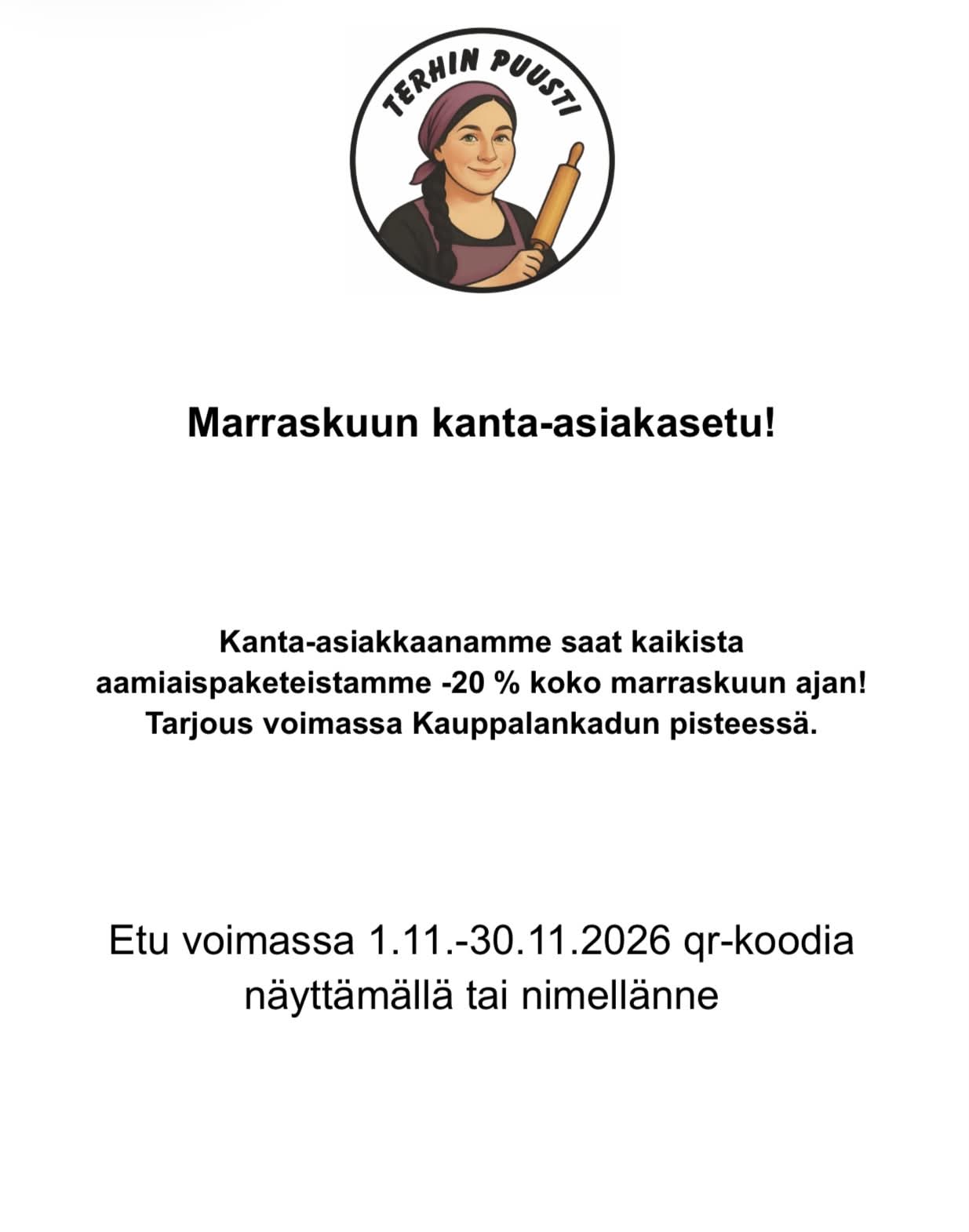 Marraskuun 2026 kanta-asiakasetu